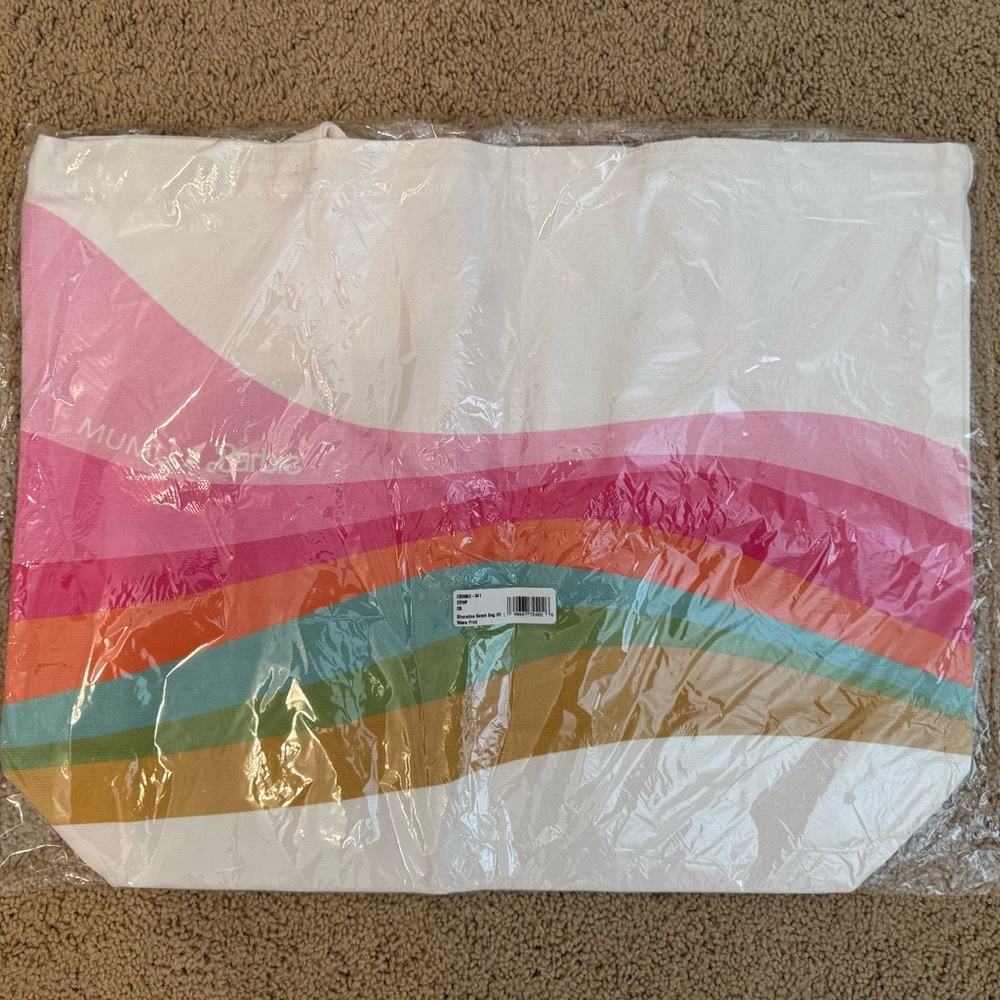 NWT Show Me Your MuMu Barbie Shoreline Beach Bag Canvas - Picture 5 of 6